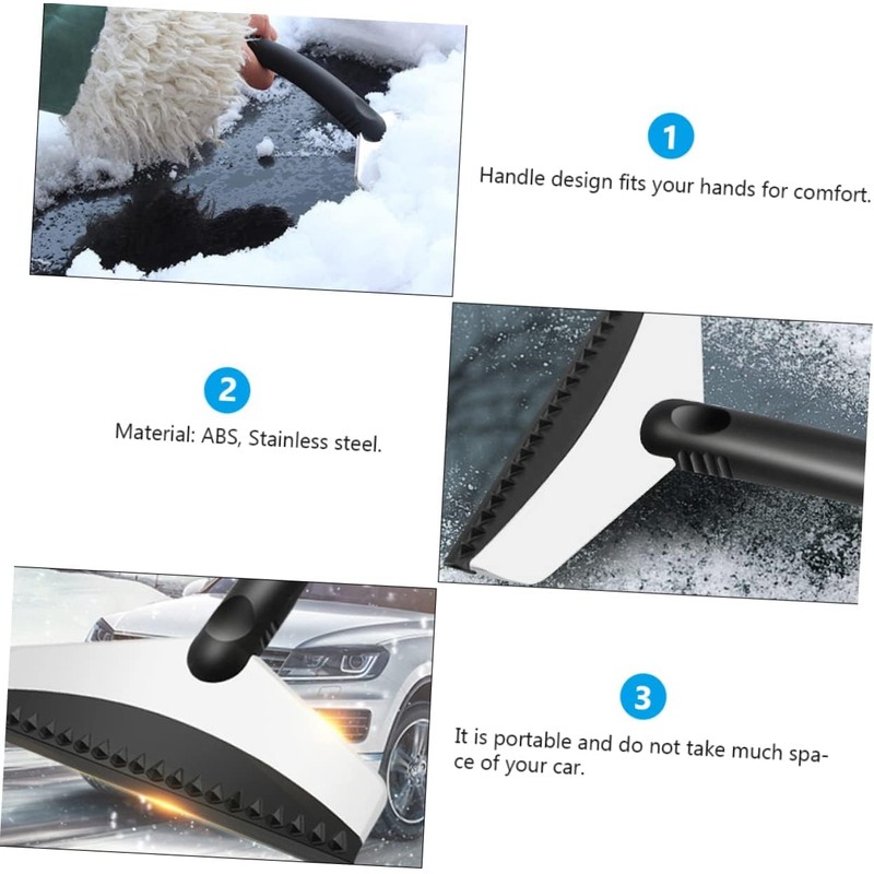 Ice Scrapers for Car Windshield, Wider Scratch Free Snow Scraper