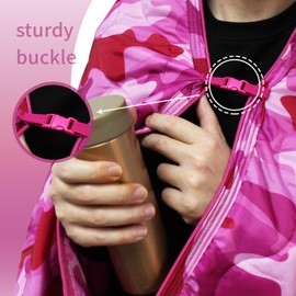 GRVCN Military Blanket - Camping Sleeping Bag with Zipper, Poncho Liner Thermal Insulated Blanket, Lightweight Portable Outdoor Hiking Survival Compression Carry Bag