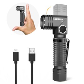 NICRON Flashlight, 700 Lumens 90 Degree Pocket Flashlight Rechargeable IP65 Waterproof 5 Modes for Camping, Outdoor, Hiking, Car Repairing