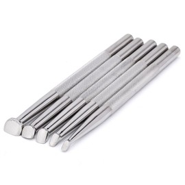 Singring Leather Stamping Tool Beveling Set 5Pcs Undercut Checkered Stamps Stainless Steel Carving DIY LeatherCrafts Kit (Checkered Beveler)