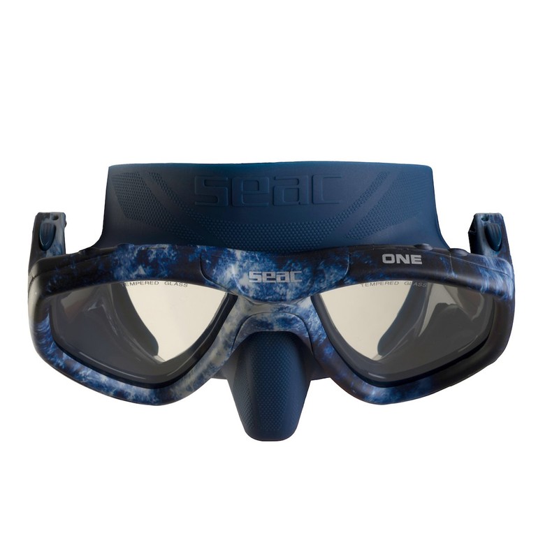 SEAC One Makaira Unisex Adult Mask, Blue Camouflage