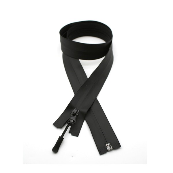 DOJA Barcelona Black Waterproof Closure | Pack 1 | No. 7 Waterproof Zip | Length 85 cm | Nylon | Automatic Zip Slider | For Repairing Zip Separable Zip | Jacket