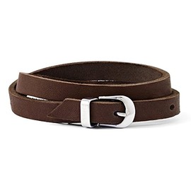 Chisel Stainless Steel Brown Leather Bracelet