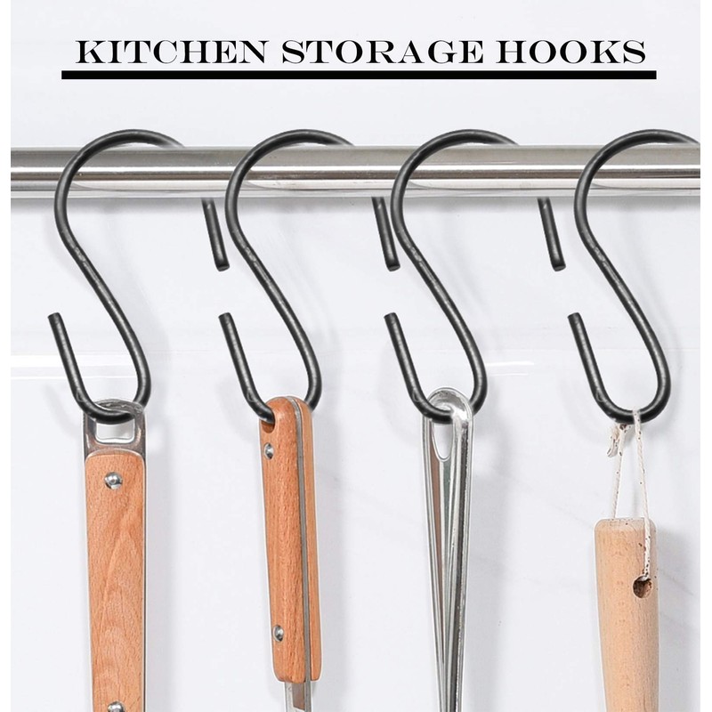Bonsicoky 50PCS S Shaped Hooks 1 Inch Mini Ornament Storage
