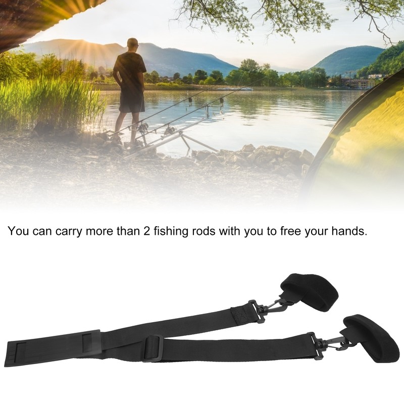 Fishing Rod Travel Carry Strap Sling Band Adjustable Fishing Rod
