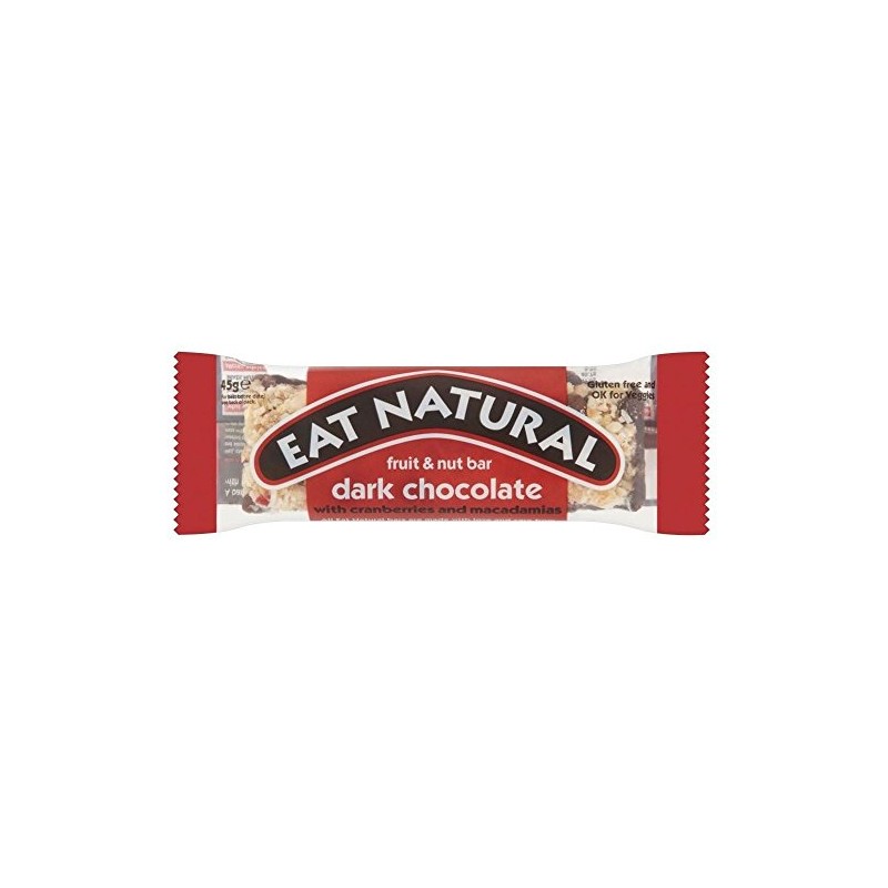 Essen Natürliche Dunkle Schokolade Mit Cranberries Und Macadamianüssen Bar (45G)