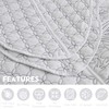 CHIXIN Botanical Oversized Bedspread King Size - Leaves Pattern Stitching
