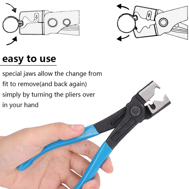 Leapiture Tube Bundle Pliers R Type Collar Pliers Blue Hose