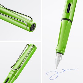 Lamy Safari Fountain Pen 013 - Modern Green Fountain Pen with Ergonomic Grip and Timeless Design - Nib Size F