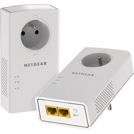 Netgear PLP2000 Powerline (nur für Frankreich, französischer Stecker, mit integrierter Steckdose)