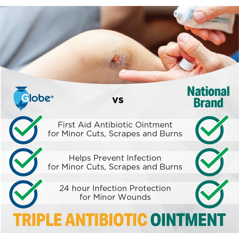 Globe Triple Antibiotic First Aid Ointment, 0.5 oz (4-Pack) |