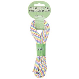 Pepperell 3mm Parachute Cord, 16-Feet, Tye-Dye/Rainbow