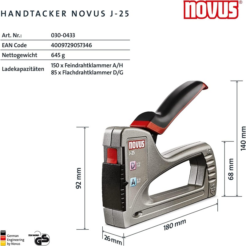 Novus J-16 25 ADHG Metal Power Small Profit Acker