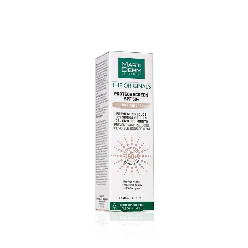 MartiDerm Proteos Screen SPF 50+ CON COLOR - Crema antiedad
