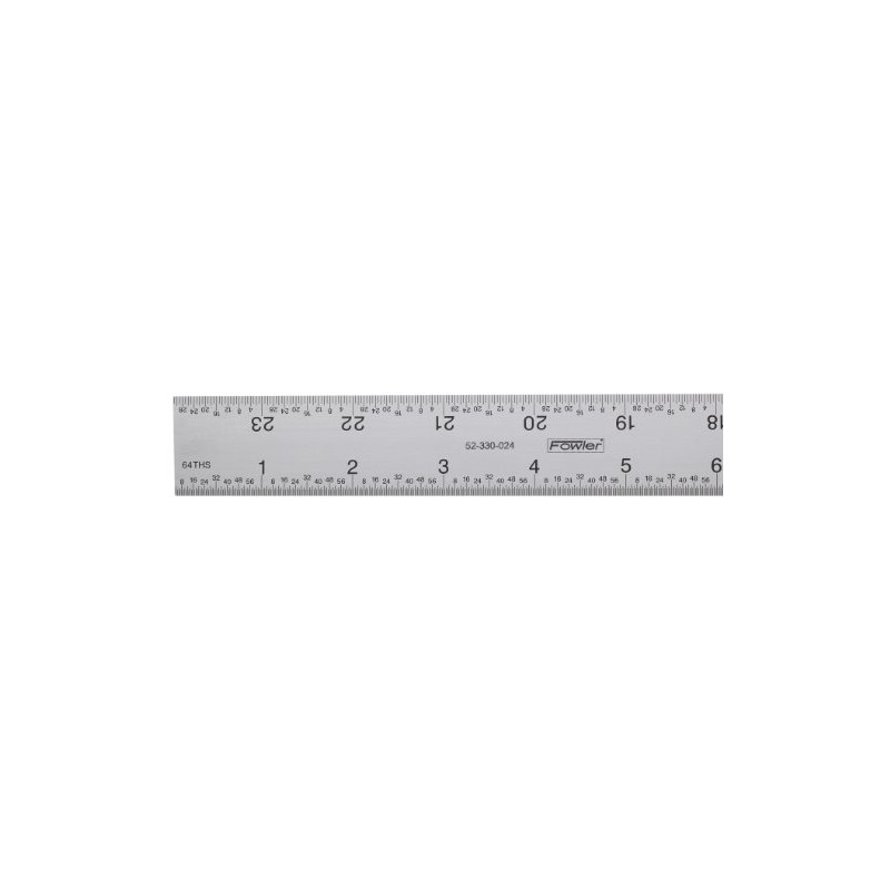 Fowler 52-330-024-0, Inch Rigid Steel Rule - 24"