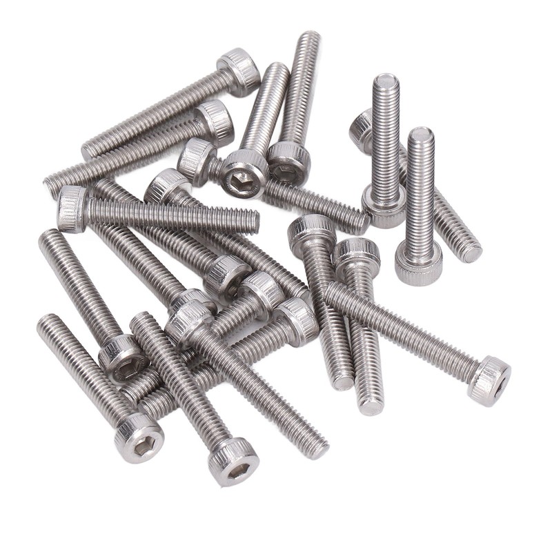 50Pcs Hex Socket Cup Head Screw Galvanized Steel M4 for