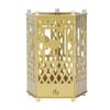 Metal Assembled Pen Holder Gold Hollow Pattern Flamingo Surfaces Plating