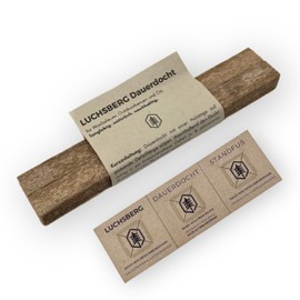 LUCHSBERG® Dauerdocht für Wachsfresser | Docht für Outdoor-Kerze, Wachsfeuer, Schmelzlicht - auch für DIY Betonkerzen - Ersatzdocht (Set (2x M))