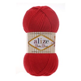 Alize 5 x 100 g Baby Best Plain Knitting Yarn, Anti-Pilling Turkish Wool (56)