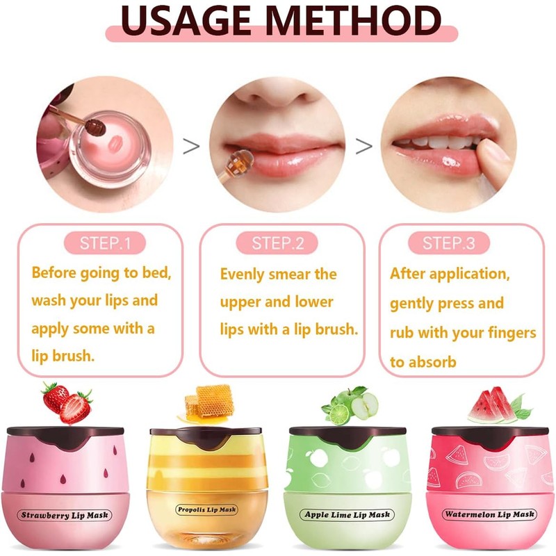 Bálsamo labial de miel, mascarilla hidratante nutritiva para labios con