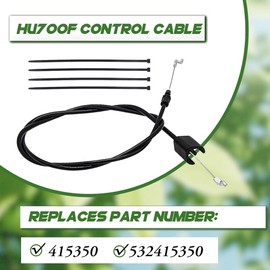 Oriental Power 532415350 Drive Control Cable for Husqvarna HU700F 415350 290-717 7021 7022F HU675FE Lawn Mower Throttle Cable with 4 Zip-Ties