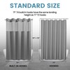 EUTXL Grey Shower Curtain and Liner Set - 230GSM Waffle