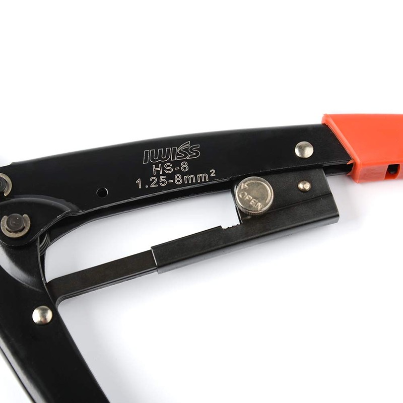 IWISS HS-8 Bare Crimping Terminal, Bare Crimping Sleeve, Crimping Tool,