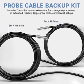 COMYAN Temperature Controlled Outlet , 15A/1800W Digital Thermostat Outlet, Cyclic Timing/Countdown, -40℉~210℉ VA Display Heating Cooling Control Timer with 2Pcs Probe Cable for Reptile Incubator