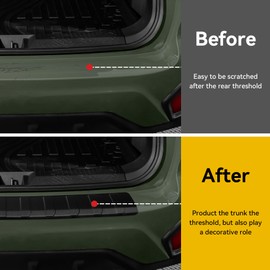 Hugeek Rear Bumper Guard Protector for Car Non-Slip Scratch-Resistant Trunk Door Protector for Subaru Crosstrek 2024-2025 Accessories (for Subaru Crosstrek 2024 2025 (Black))