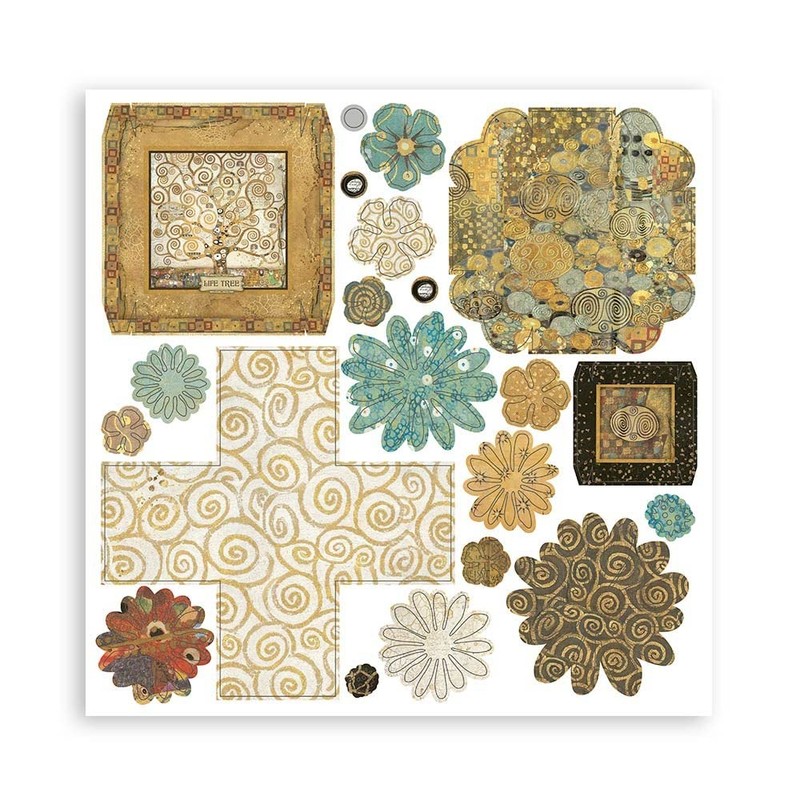 Stamperia International Pop Up Kit-Klimt-Explosion Box, Various, 10x15 cm