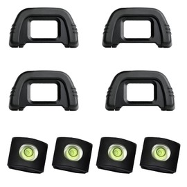 WUDQIJI Camera Eyecup Pack of 8 Camera Spirit Level Hot Shoe Cover Camera Eyepiece Viewfinder Camera Hot Shoe Level Suitable for Nikon D7000 D300 D200 D100 D90 D80 D40 D50 D70S D600 D610