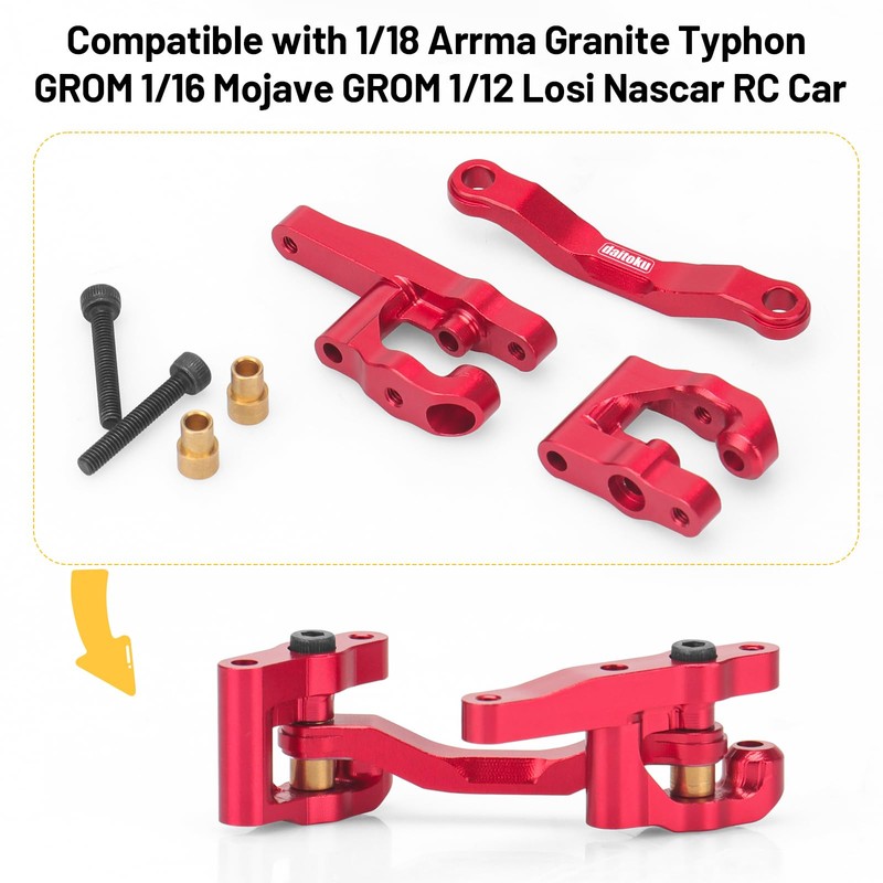 daitoku RC Steering Set Aluminum Upgrade Parts Steering Assembly for