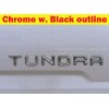 CALI TOP INC Chrome Black 3D Raised Tailgate Inserts Letters