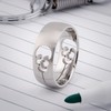 MJ Metals Jewelry Brushed Stainless Steel cut out Skull Ring