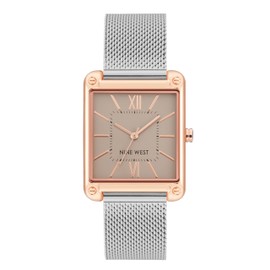 Nine West Women's Sunray Dial Mesh Bracelet Watch