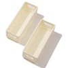 Collapsible Plastic Storage Baskets 2-Pack, Narrow Organizer Bins