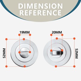 Bwintech 1 Pair 52MM Dual Color Bathroom Escutcheon Polished Nickel Turn and Release Set