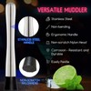 25 cm Cocktail Muddler, Cocktail Accessories, Ice Crusher, Stainless Steel