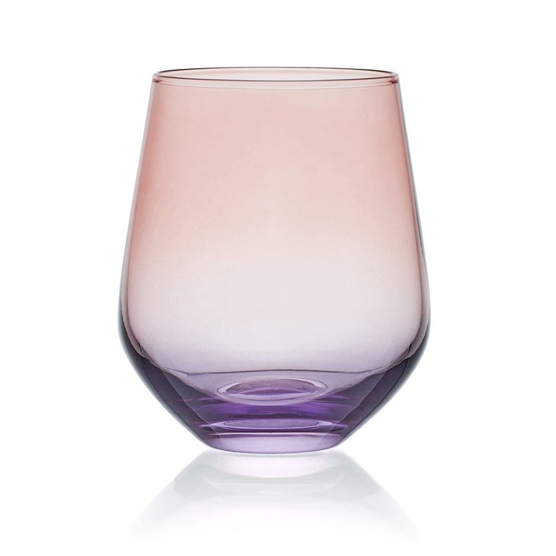 Mikasa Chroma Set of 4 Stemless Wine Glasses, 13 Ounce,