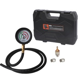 Exhaust Back Pressure Tester Kit with Carrying Case, Automotive Exhaust Back Pressure Gauge Set with 6-Foot Hose, Professional Car Diagnostic Test Tool with Adapter & 2 Hose Clamps