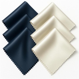 Microfibre Glasses Cleaning Cloths Pack of 6 High-Quality Cleaning Cloth for Glasses Cleaning Cloth Streak-Free Nano Fibre Cloth Screens and Lenses 15 x 18 cm in Navy Blue/Grey