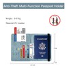 PORRASSO Passport Holder Travel Wallet RFID Blocking Card Case PU