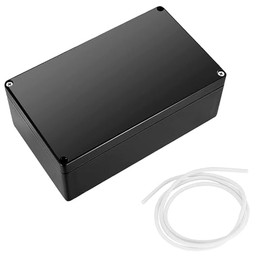 Junction Box Waterproof IP66, Outdoor Junction Box, Black Electronic Project Box, Electrical Accessories Housing Plastic, 1 Piece, 200 x 120 x 75 mm