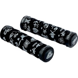 Cinelli X Mike Giant Art Design Bicycle Grips, Black