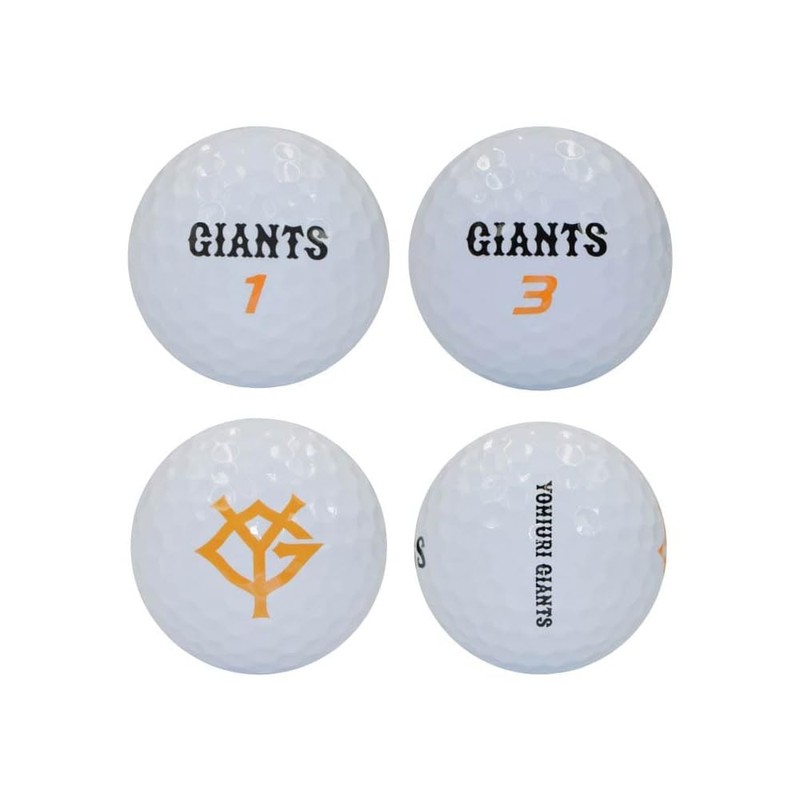 LEZAX Yomiuri Giants Golf Balls, Pack of 6, White YGBA-4770