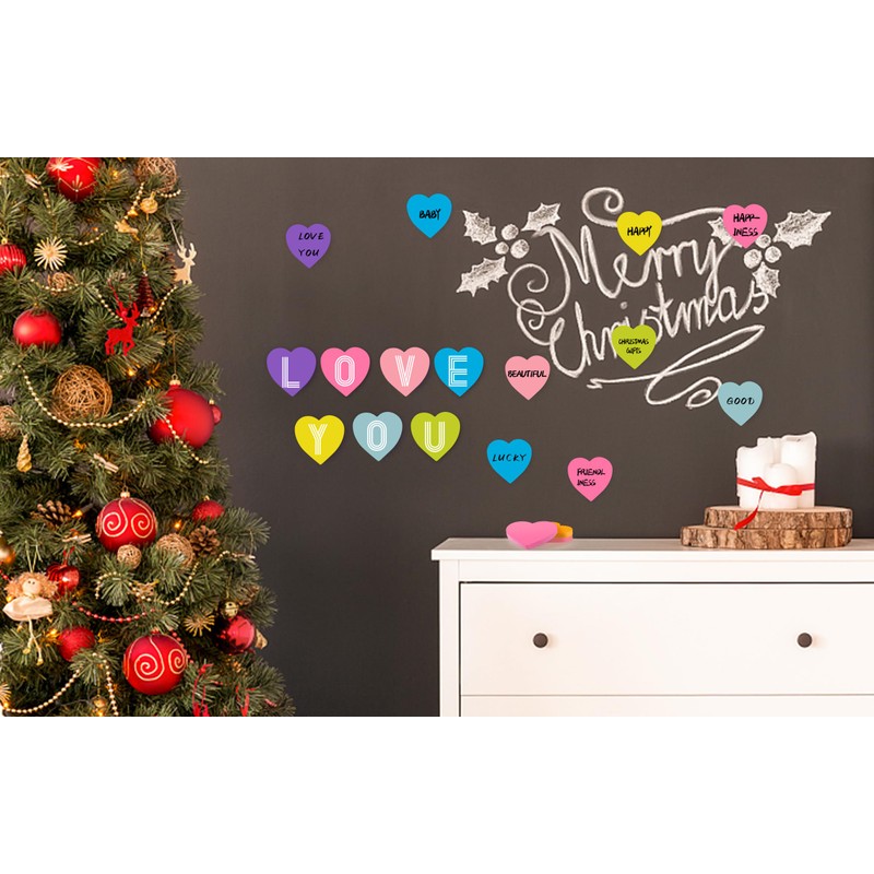 Heart Sticky Notes 3x3 in, 8 Pads, Super Cute Bright