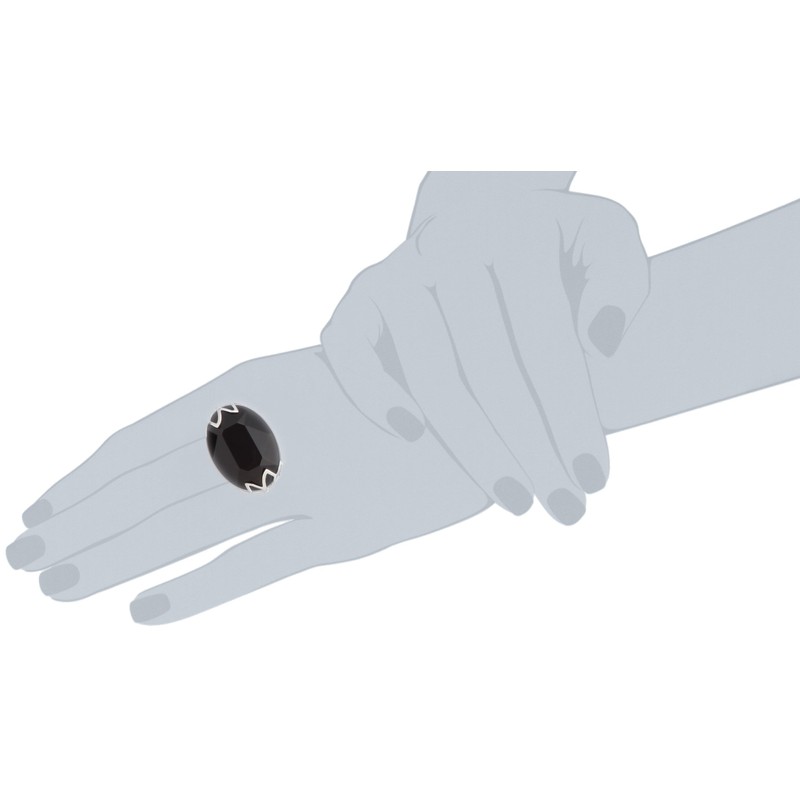 Swatch Bijoux Pure Night Ring Size 6 JRB024-6