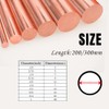 Tynulox 1Pcs Pure Copper Round Rod 3/8"(9.5mm) Dia 11.81" Length