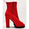 Women Peep Open Toe Cutout Chunky High Heel Ankle Booties
