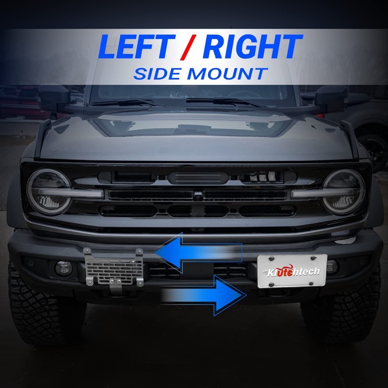 Klutchtech 2021 2022 2023 Bronco License Plate Holder Mount Front